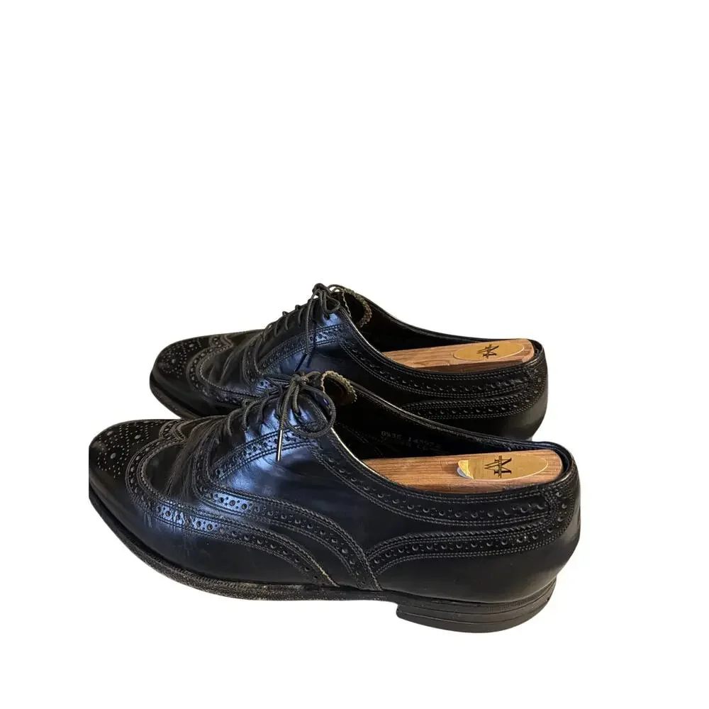Florsheim Imperial Black Leather Wingtip Oxford Shoes Size 8.5 EEE